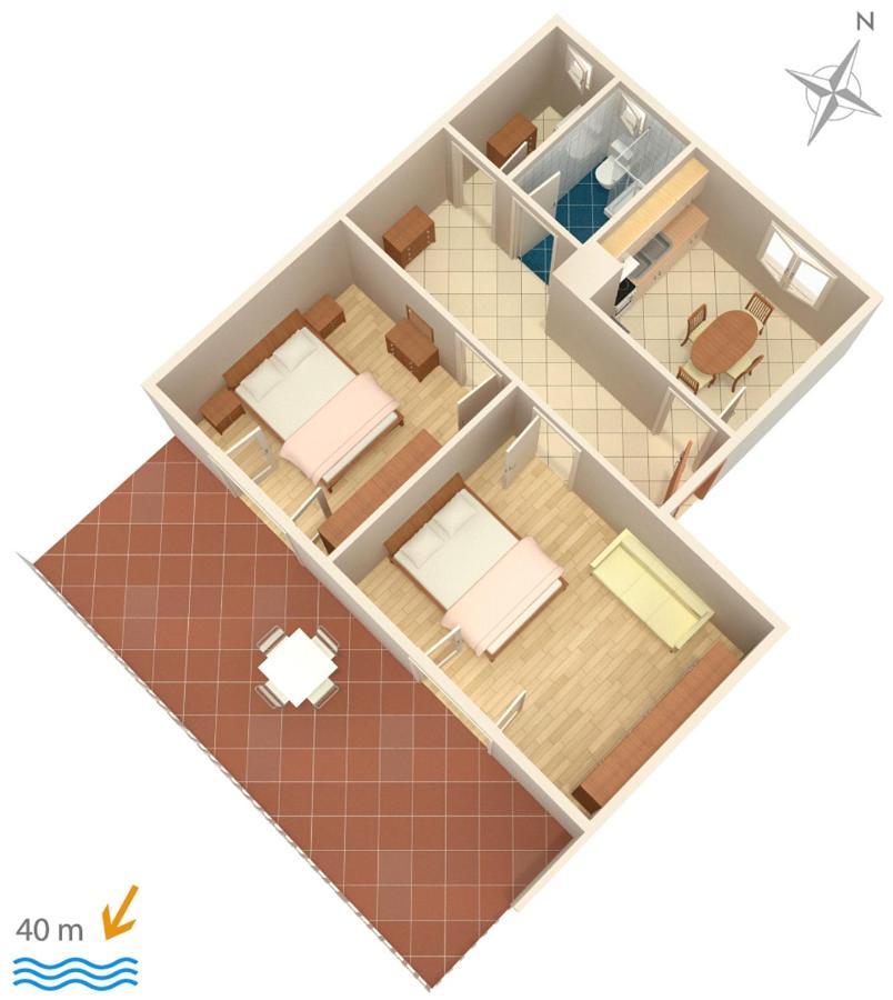 Apartments By The Sea Privlaka, Zadar - 666 מראה חיצוני תמונה