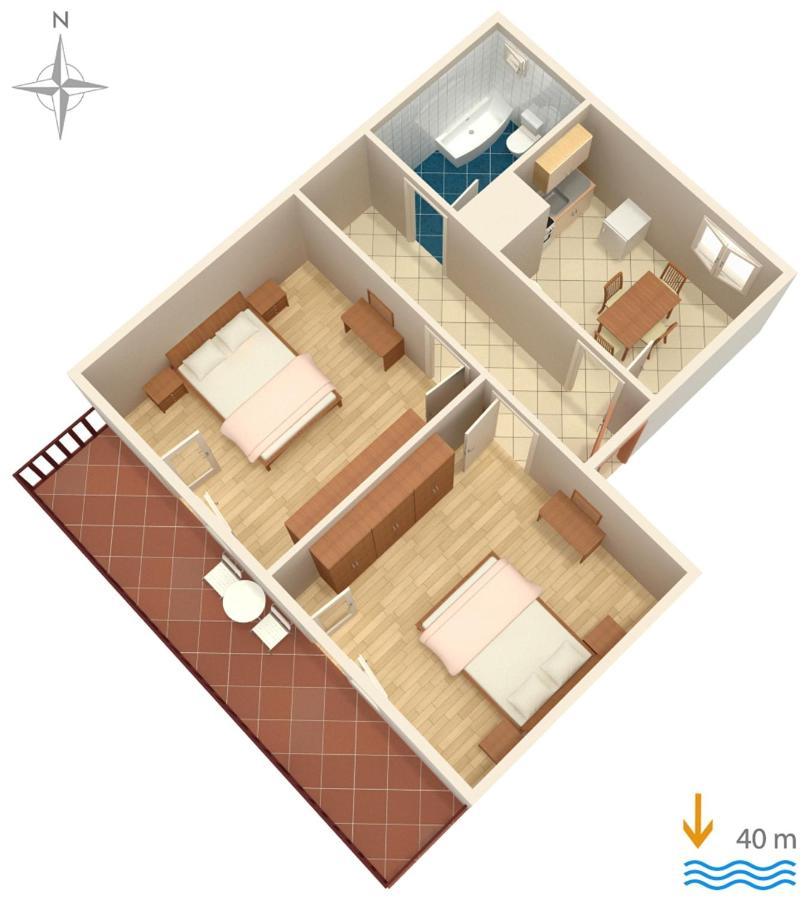 Apartments By The Sea Privlaka, Zadar - 666 מראה חיצוני תמונה